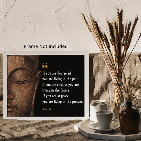 Posterizer 1 pcs-You Are Living in The Past-Lao Tzu-Spiritual-Quotes and Poems-Motivational & Inspirational Art-Decor for Home & Office- UNFRAMED ...